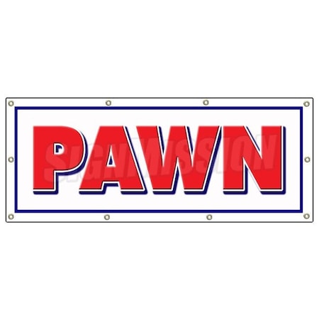 Signmission PAWN SHOP BANNER SIGN buy sell trade gold signs loans fast B-96 Pawn